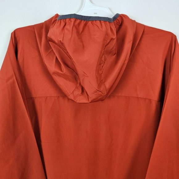 All In Motion Men Jacket Size XL Lightweight Water Repellent Rust/Orange Hooded - Picture 7 of 11